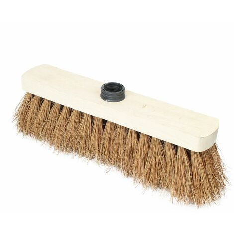 Balai en coco naturel et bois - 29 cm - Marron - Linxor (1/3)