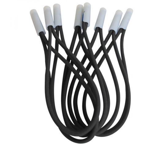 Linxor – Lot de 10 tendeurs sandows Cabiclic 23cm – Embout basculant en plastique – Résistance aux U.V. – Adaptable sur bâches d’hivernage