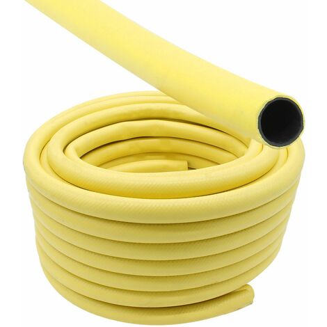 Linxor – Tuyau d'arrosage 25 m – Diamètre 19 mm – PVC jaune 3 couches – Résistance à l'éclatement 24 bars – Pression normale 8 bars