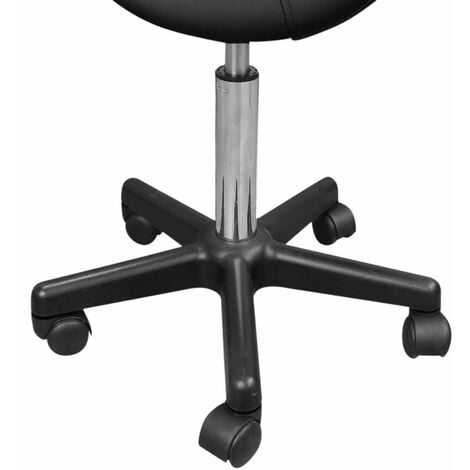 Lot de 5 roulettes pivotantes pour tabouret ou chaise de bureau - Noir - Vivezen