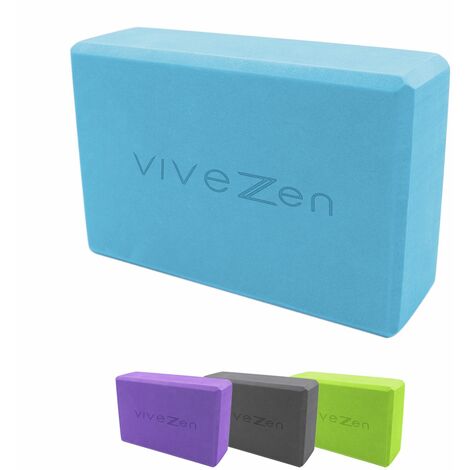 Brique, bloc de yoga 23 x 15 x 7,5 cm - EVA - Bleu - Vivezen