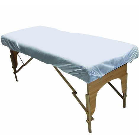 Lot de 20 draps housses jetables pour table de massage - Vivezen (1/2)