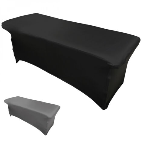 Housse intégrale extensible pour table - Noir - Vivezen