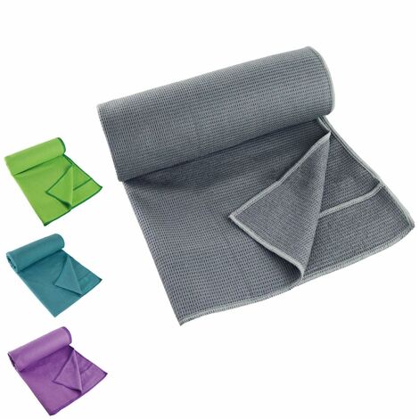 Serviette de yoga 63 x 180 cm antidérapante - Gris - Vivezen