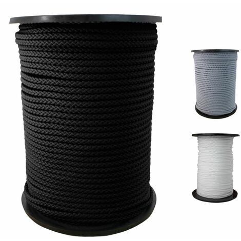 Linxor – Corde tressée 4 mm x 100 m – Imperméable et imputrescible – Charge de rupture 120 daN – Pour travaux intérieurs et extérieurs