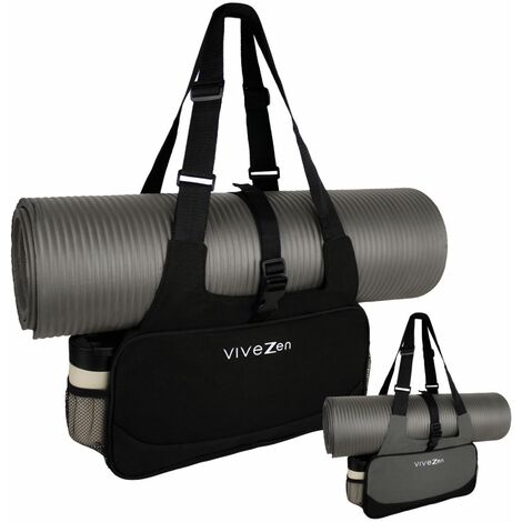 Sac de rangement pour tapis de yoga et accessoires - Noir - Vivezen