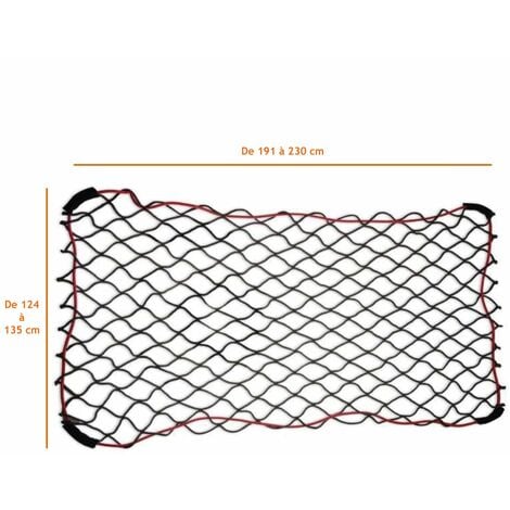 Filet de remorque extensible de 124 x 191 cm jusqu'à 135 x 230 cm - Noir - Linxor