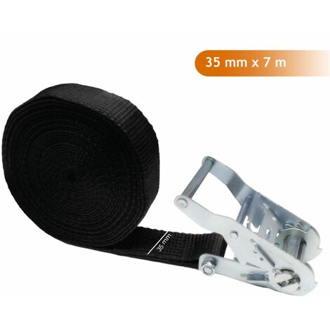 Lot De 4 Sangles D'arrimage à Cliquet 10 000 Lbs - 4 M, Crochets Double J Résistants - Orange - Pour Transport Lourd