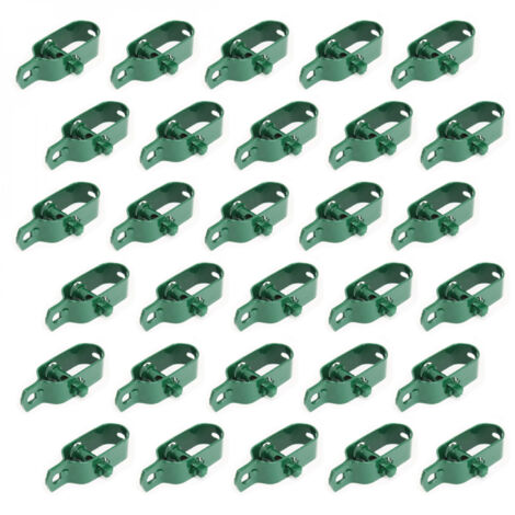 Lot de 30 tendeurs en acier galvanisé plastifié N°2 pour fil de grillage ou autre - Vert - Linxor (1/4)