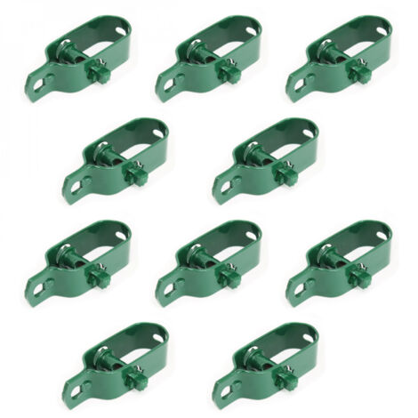 Lot de 10 tendeurs en acier galvanisé plastifié N°2 pour fil de grillage ou autre - Vert - Linxor (1/4)