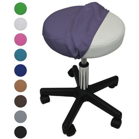Drap housse de protection en éponge pour tabouret rond - Violet - Vivezen