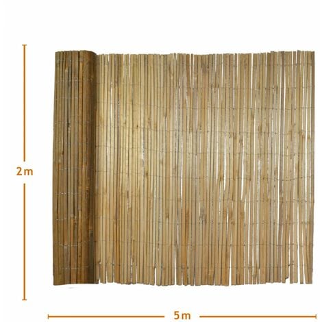 Canisse, brise vue occultant en bambou refendu - 2 x 5 m - Linxor