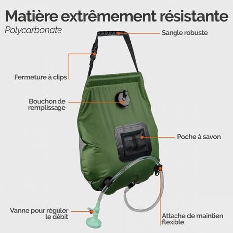 MEZOKUCEL Sac De Douche En Maille, Sac De Douche Pliable, Imperméable à