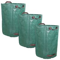 Lot de 3 sacs de déchets 160L en PP 150g/m² autoportants - Linxor - Vert