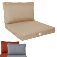 Linxor – Coussins déhoussables pour salon de jardin – 50 x 50 cm – Polyester Oxford 180 gr/m² – Épaisseur 8 cm – Certifié OEKO-TEX®
