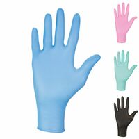 Boite de 100 gants en nitrile jetables - non poudrés - Taille S - Bleu - Vivezen
