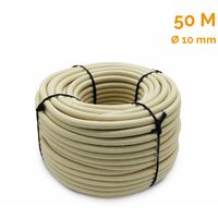 Bobine, rouleau de tendeur élastique - 50 mètres x 10 mm - Beige - Linxor - beige