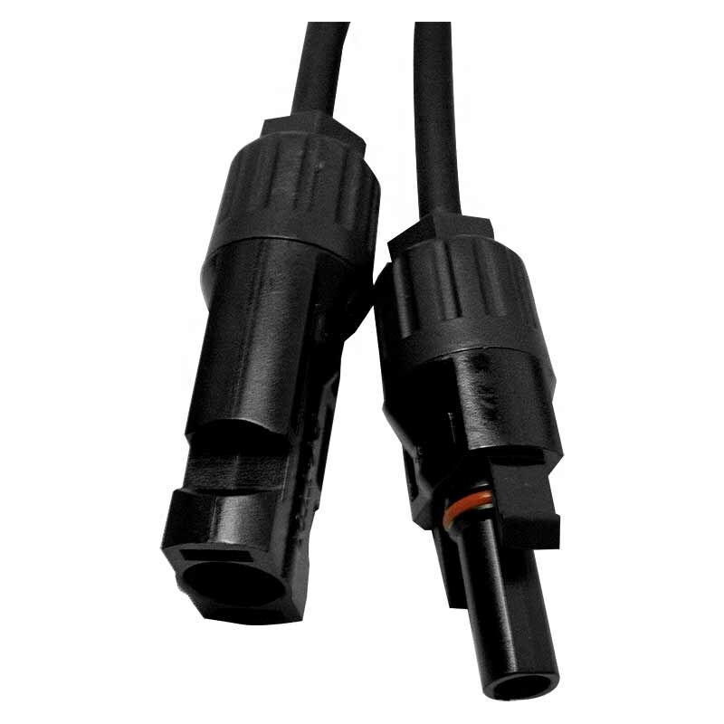 Verlängerungskabel 4mm² beidseitig kompatibel mit MC4 Solarkabel schwarz  inkl. Stecker - 4m, 4m