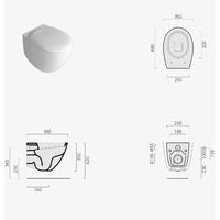 Domus Falerii Mascalzone -Cuvette de WC suspendue compact 48cm