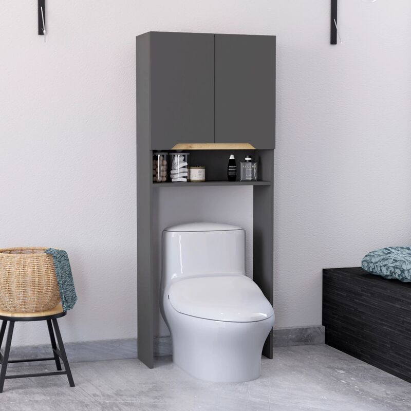 Mueble Ahorrador de Espacio para Baño Lugano - Plomo y Duna