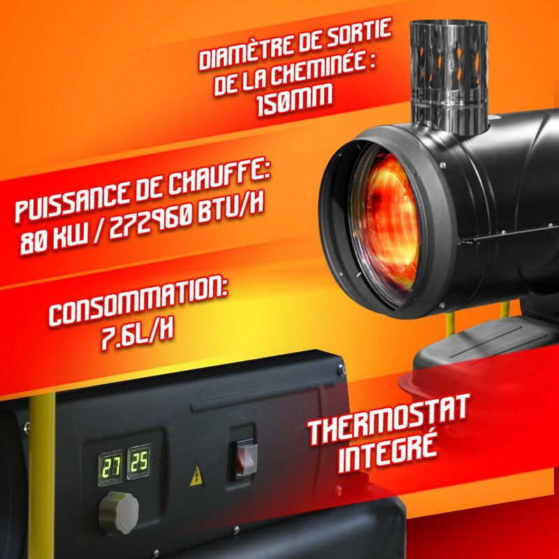 Canon à chaleur 80 kW en bon état - Autres matériels TP - Canon à chal 