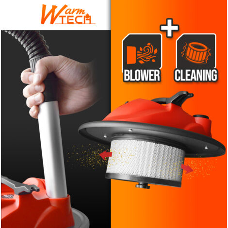 Aspirateur à Cendres Warm Tech 600W, 4L, Pour Cheminée, Poêle à Bois, Barbecue - Neuf