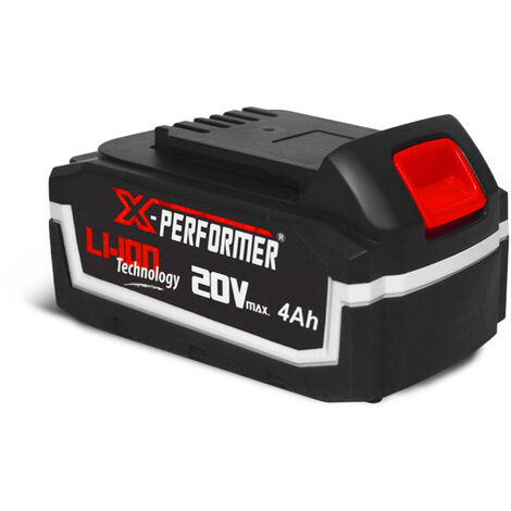Batterie lithium 20V 4Ah – Compatible outils X-Performer – Temps de charge 2H – Témoin de charge intégré (1/5)