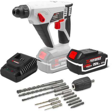 Marteau perforateur sans fil 20V avec batterie 4Ah - X-Performer. (1/3)