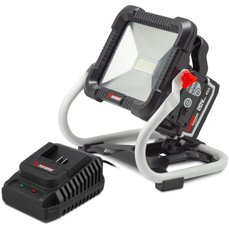 Projecteur de chantier rechargeable 20V avec batterie 4Ah - X Performer (1/4)