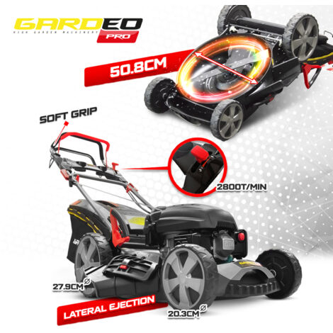 Gardeo Pro Rasenmäher – Selbstfahrend, 170cc, 50cm Schnittbreite – Perfekt Für Große Gärten