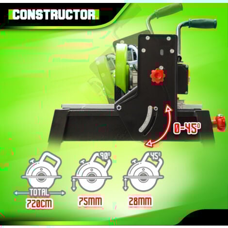 Coupe carrelages radial 800 W - 200mm - Longueur de coupe max 720mm  - Constructor