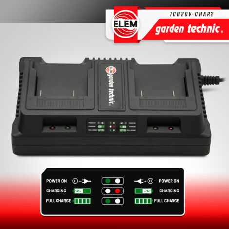 Chargeur double pour batteries 20V lithium