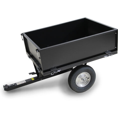Elem Garden Technic – Remorque pour tracteur tondeuse – benne basculante 280L – charge max 225kg – acier – dimensions 975x720x310mm