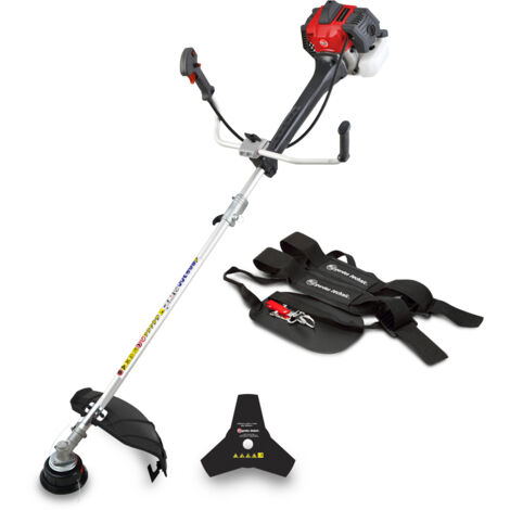 Elem Garden Technic – Débroussailleuse thermique 52CC – Puissance 1,45 kW – Largeur de coupe 43 cm – Système anti-vibrations – Harnais double confortable