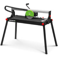 Scie à carrelage radiale 800 W – Disque diamant 200 mm – Longueur de coupe max 720 mm – Inclinaison 0-45° – Coupe précise sans poussière – Constructor