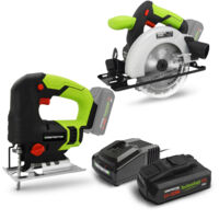 Kit 2 machines sans fil 20V (scie sauteuse et scie circulaire) + 1 batterie 2Ah - Constructor