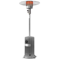 Warm Tech – Parasol chauffant gaz 13Kw – Acier martelé – Allumage piezo – Roues et stabilisateurs inclus – Pour surfaces jusqu'à 25m²