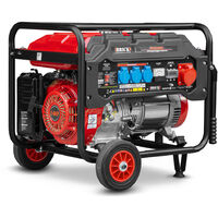 Brick – Groupe électrogène 6000W avec roues – Prise triphasée 400V – Système AVR – Autonomie 8h – Moteur 14Hp 420cc