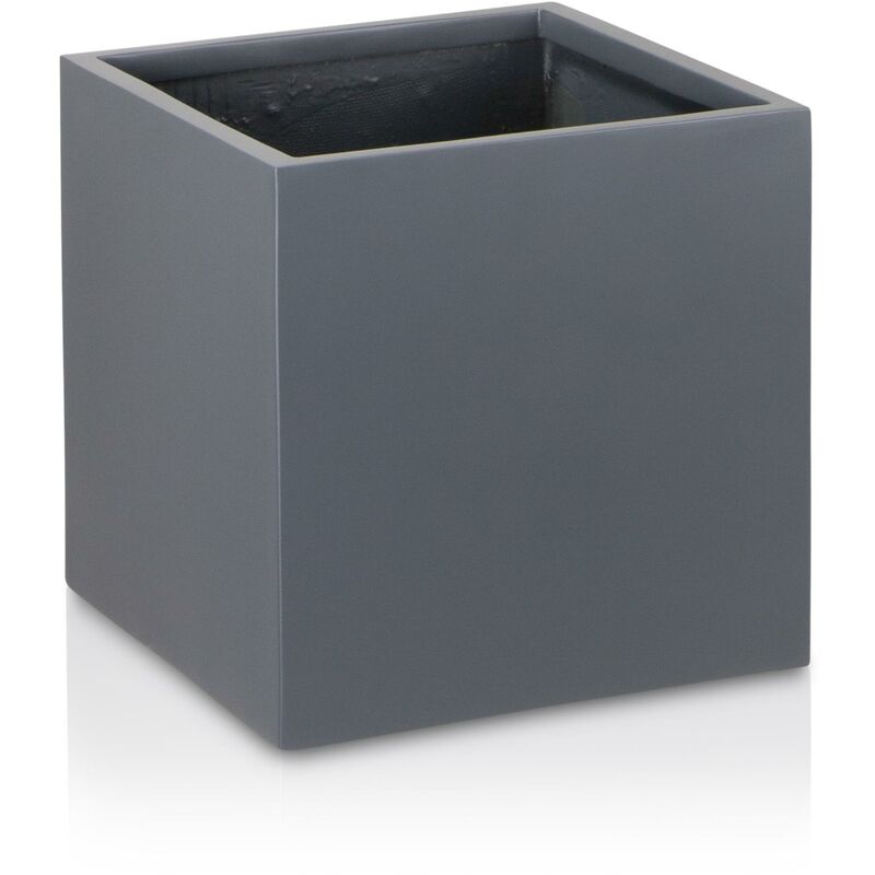 CUBO matt grau (L/B/H), Fiberglas cm Pflanzkübel Farbe: 40 40x40x40 Blumenkübel,