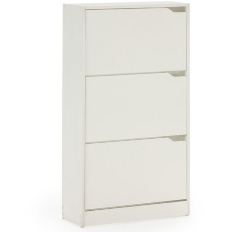 Mueble Zapatero Ángel 3 Puertas Color Blanco, para 18 Pares