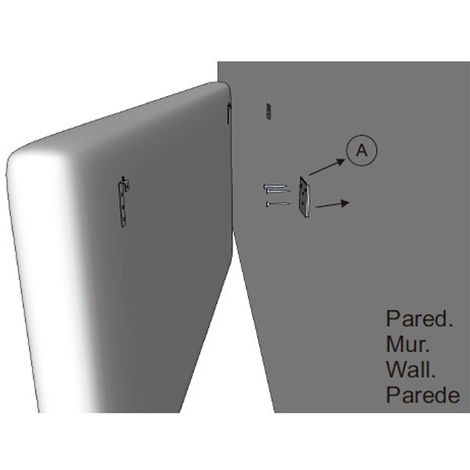 Cabecero De Cama Tapizado MAYA 150x60 Blanco