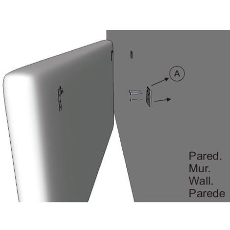 Cabecero De Cama Tapizado BRUNO 150x115 Blanco