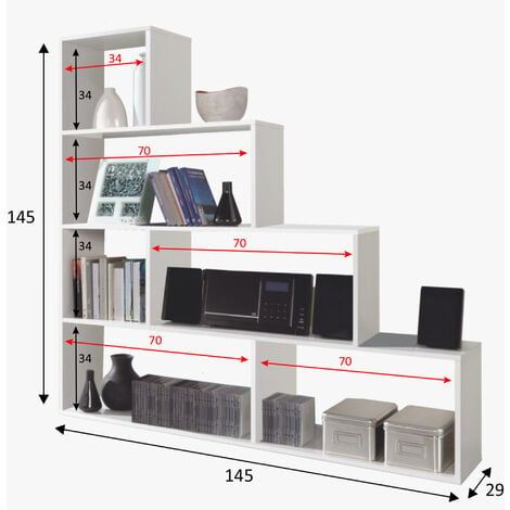 Estantería Librería Jaén Color Roble 6 Huecos, para Salón o Comedor