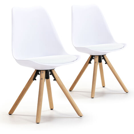 VS Venta-stock Ensemble Table et 2 Bancs Lisboa Blancs pour Salle à Manger ou Cuisine, Table 110