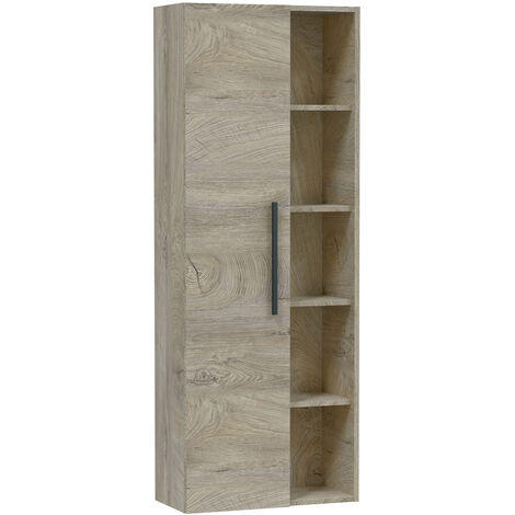Armario de baño Alise 1 Puerta 5 Huecos, Acabado en Color Alaska