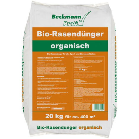 BECKMANN PROFI engrais organique pour gazon 20 kg inoffensif pour l’homme et l’animal