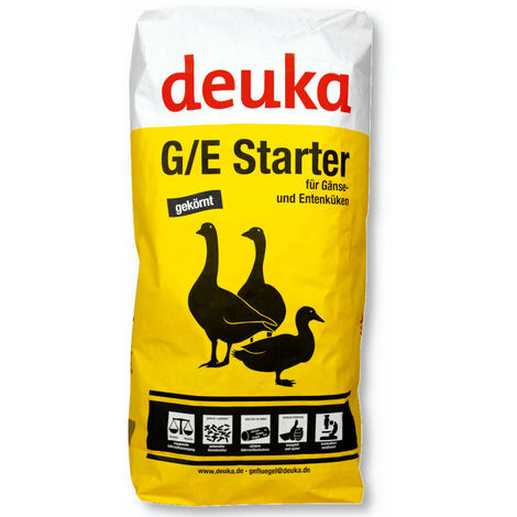 Deuka Enten und Gänse Starter 25 kg aliment de départ pour oies et canards, aliment pour oies, aliment pour canard, aliment d’engraissement, élevage