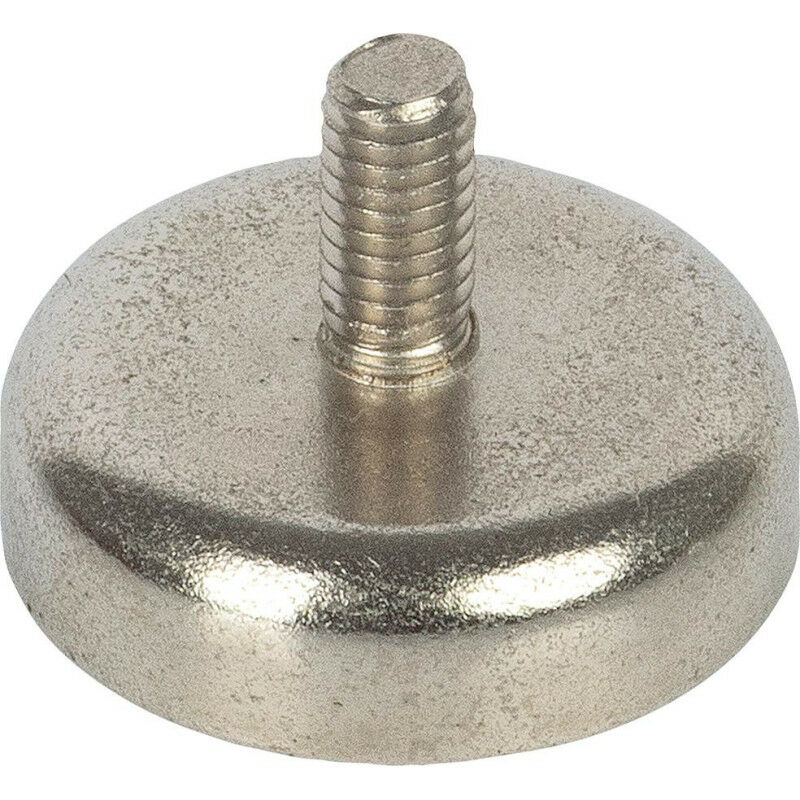 Magnete per cavi rivestito in gomma, diametro 18 mm x altezza 6 mm, con clip per cavo da 7,9 mm (bianco) – 1,6 kg di trazione (confezione da 2