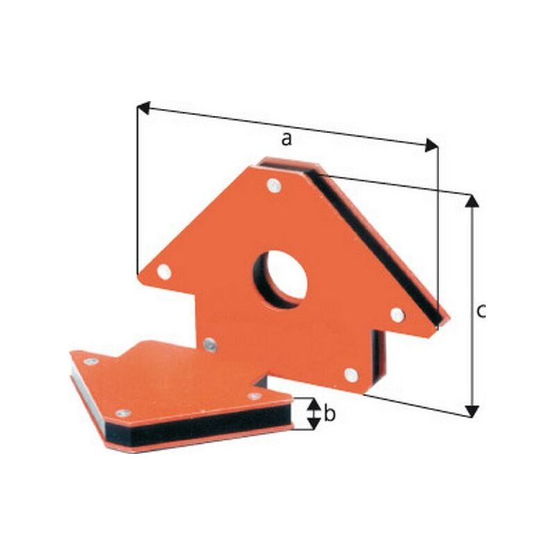 Squadra magnetica da saldatura per posizionamento profilati BGS 3008