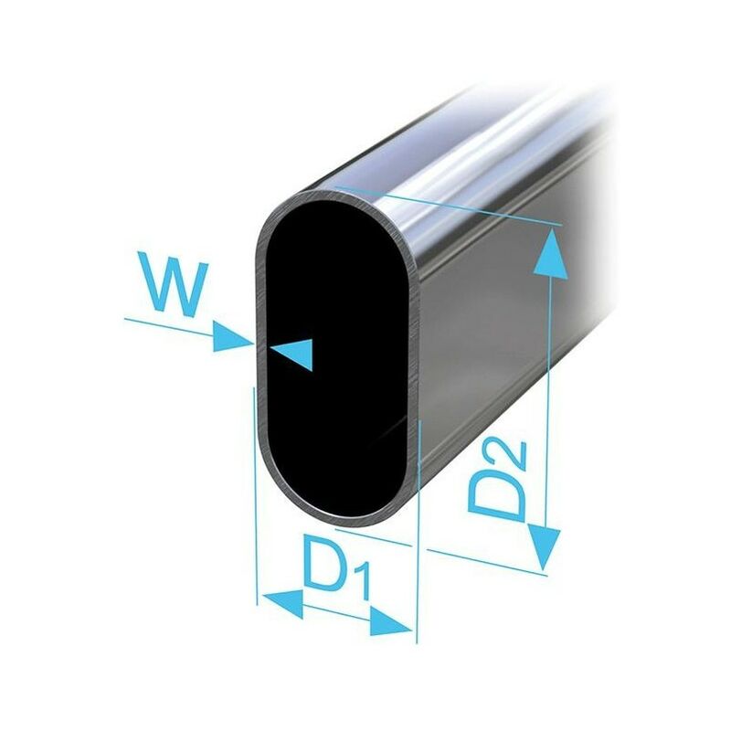 TUBO PER ARMADIO APPENDIABITI CROMATO 15 X 30 OVALE